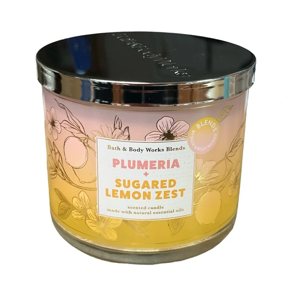 Bath & Body Works Plumeria + Sugared Lemon Zest 3- Wick Candle